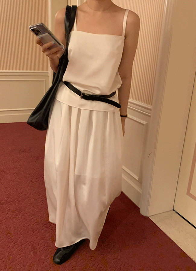 Ballet silky long skirt (2color)